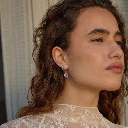 Healing Stone Charm Earrings Sterling Silver