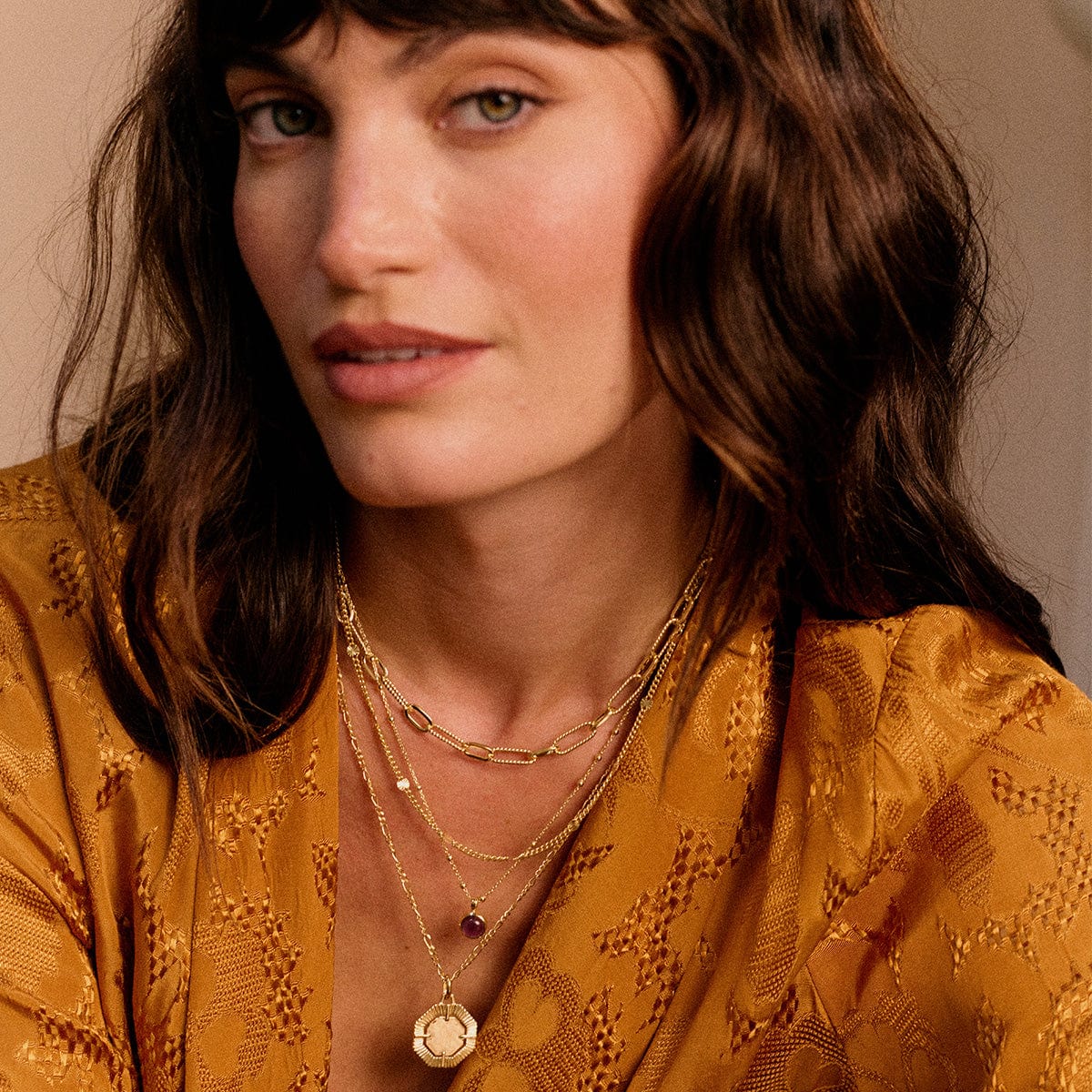 Healing Stone Necklace 18ct Gold Plate