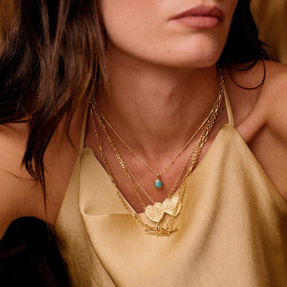 Healing Stone Necklace 18ct Gold Plate