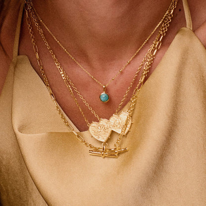 Healing Stone Necklace 18ct Gold Plate