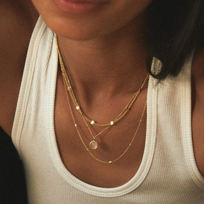Healing Stone Necklace 18ct Gold Plate