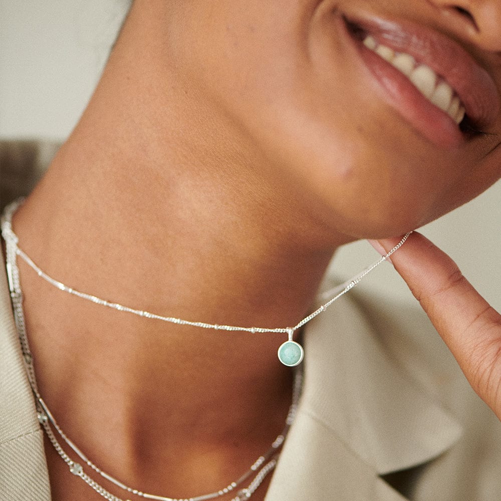 Healing Stone Necklace Sterling Silver