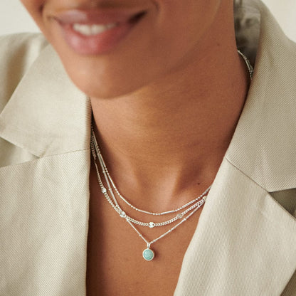 Healing Stone Necklace Sterling Silver