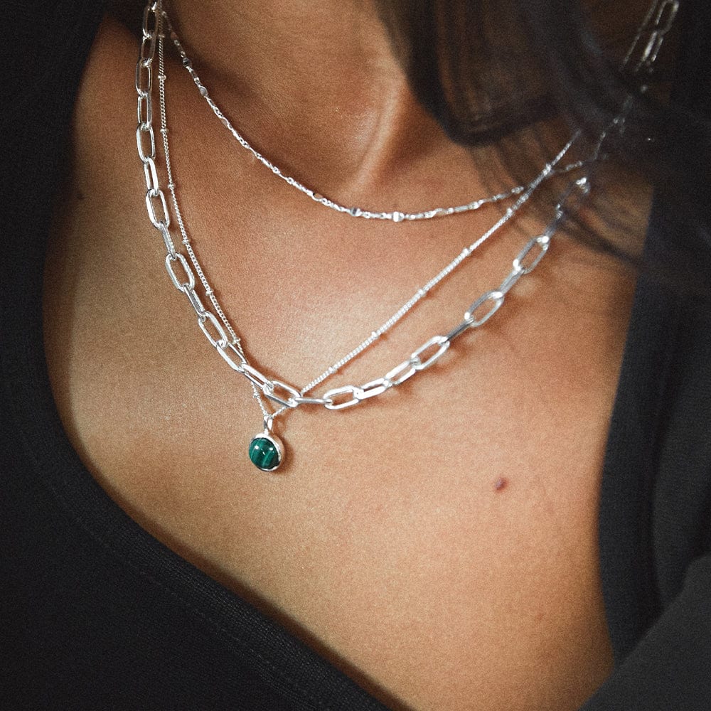 Healing Stone Necklace Sterling Silver