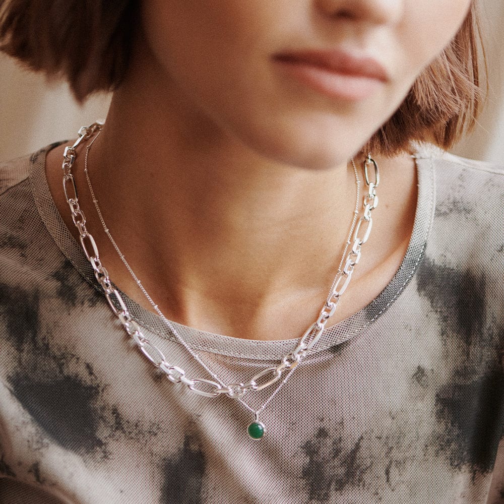 Healing Stone Necklace Sterling Silver