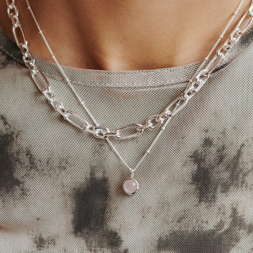 Healing Stone Necklace Sterling Silver