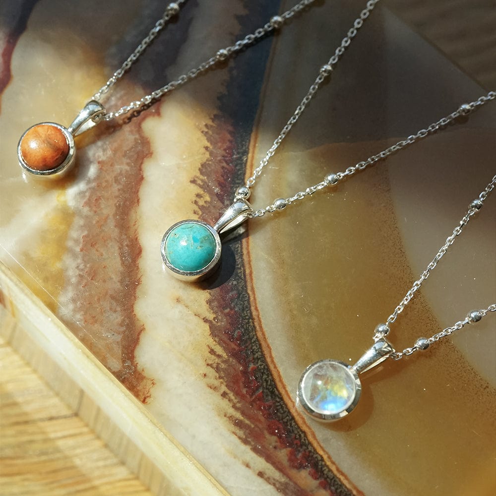 Healing Stone Necklace Sterling Silver