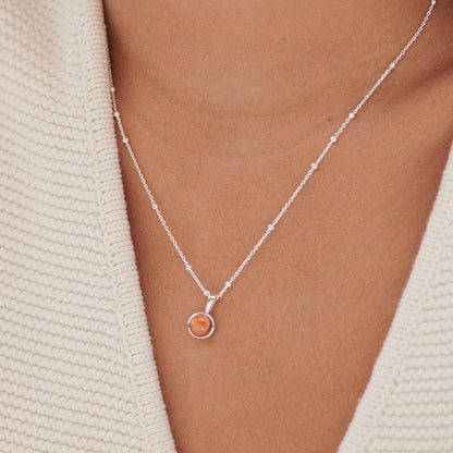 Healing Stone Necklace Sterling Silver