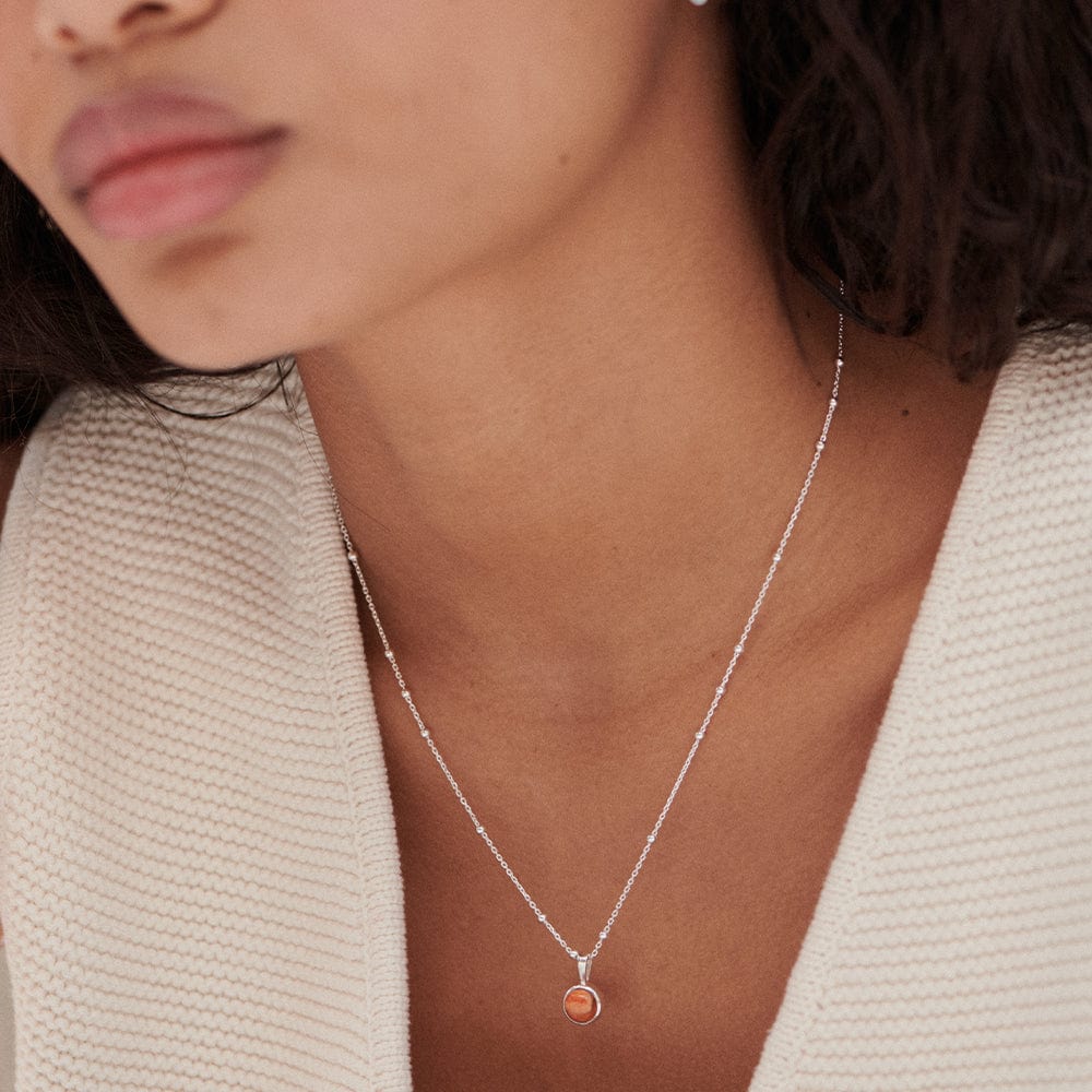 Healing Stone Necklace Sterling Silver