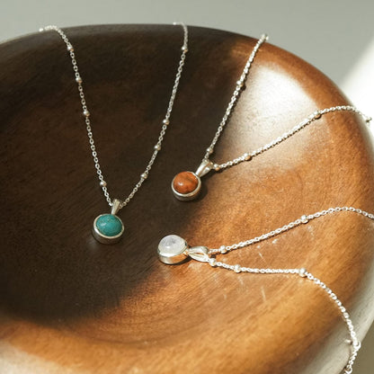 Healing Stone Necklace Sterling Silver