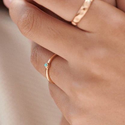 Healing Stone Ring 18ct Gold Plate