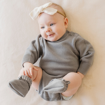 HEIRLOOM COTTON KNIT ROMPERS