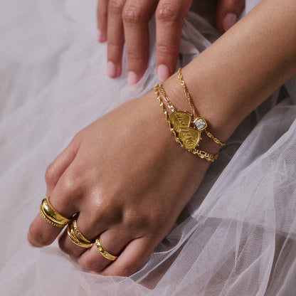 Helix Twisted Chain Bracelet 18ct Gold Plate