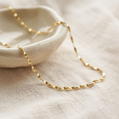 Helix Twisted Chain Layering Set 18ct Gold Plate