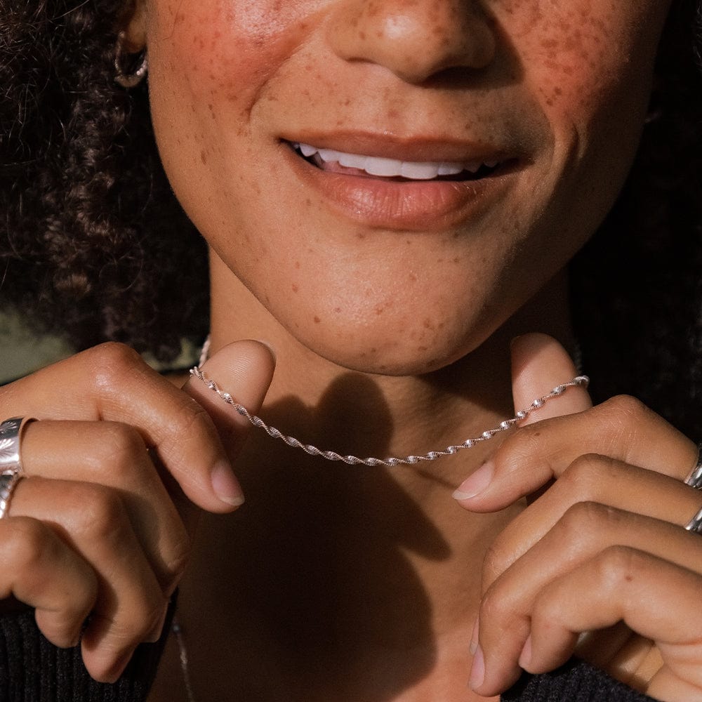 Helix Twisted Chain Layering Set Sterling Silver
