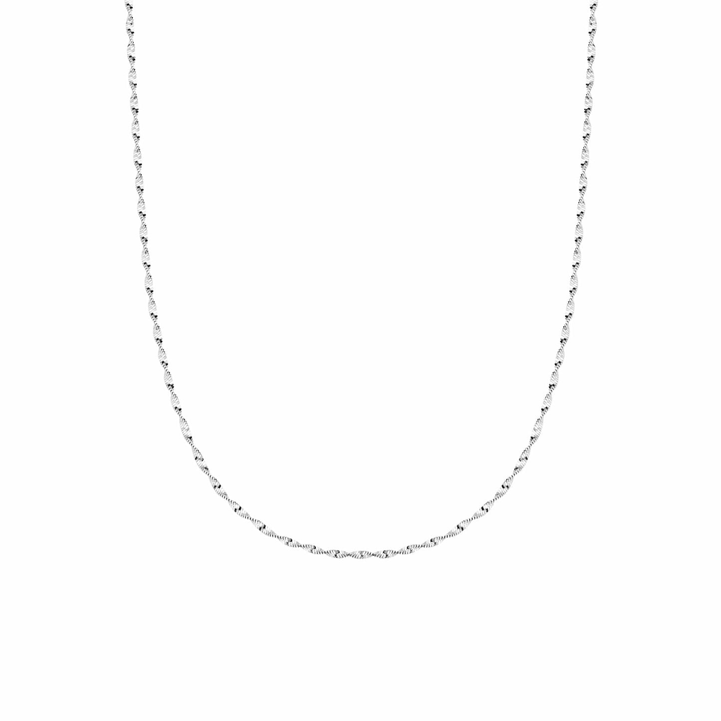 Helix Twisted Chain Necklace Sterling Silver