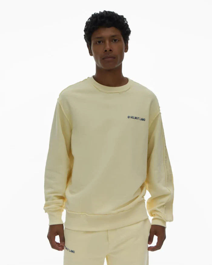 Helmut Lang Trapunto Crewneck - Custard