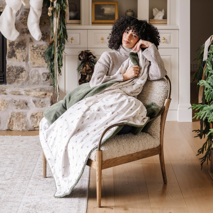 HOLIDAY MINKY/FAUX FUR THROW BLANKETS