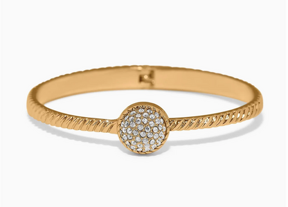 Illumina Celeste Dome Gold Hinged Bangle