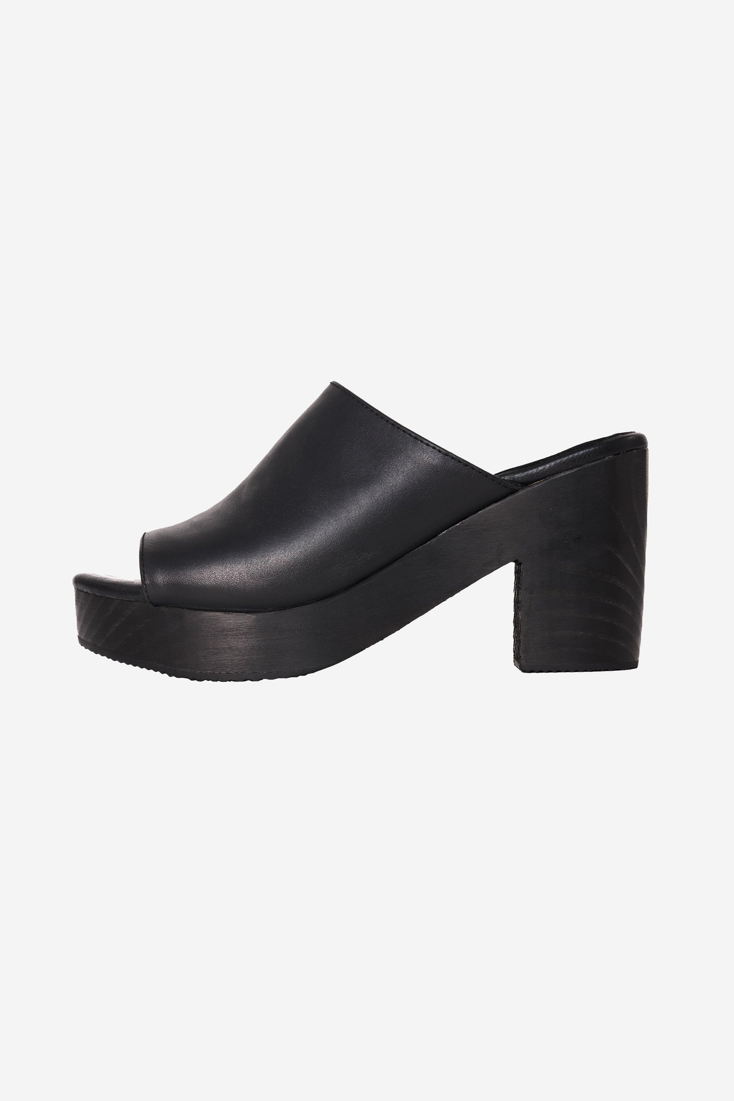 WOODSNDL05 - Leather Platform Mule