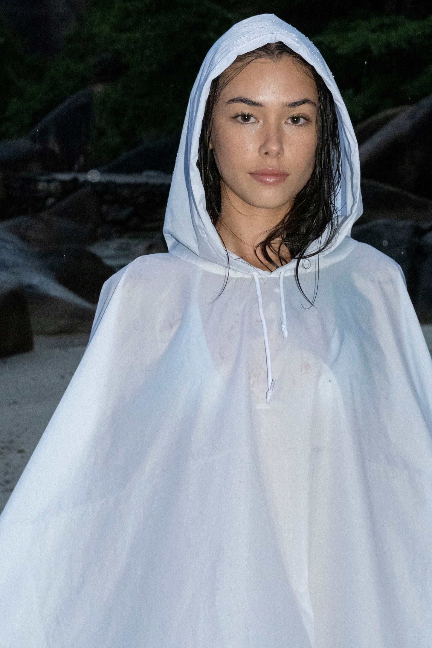 RNF419 - Hooded Nylon Rain Poncho
