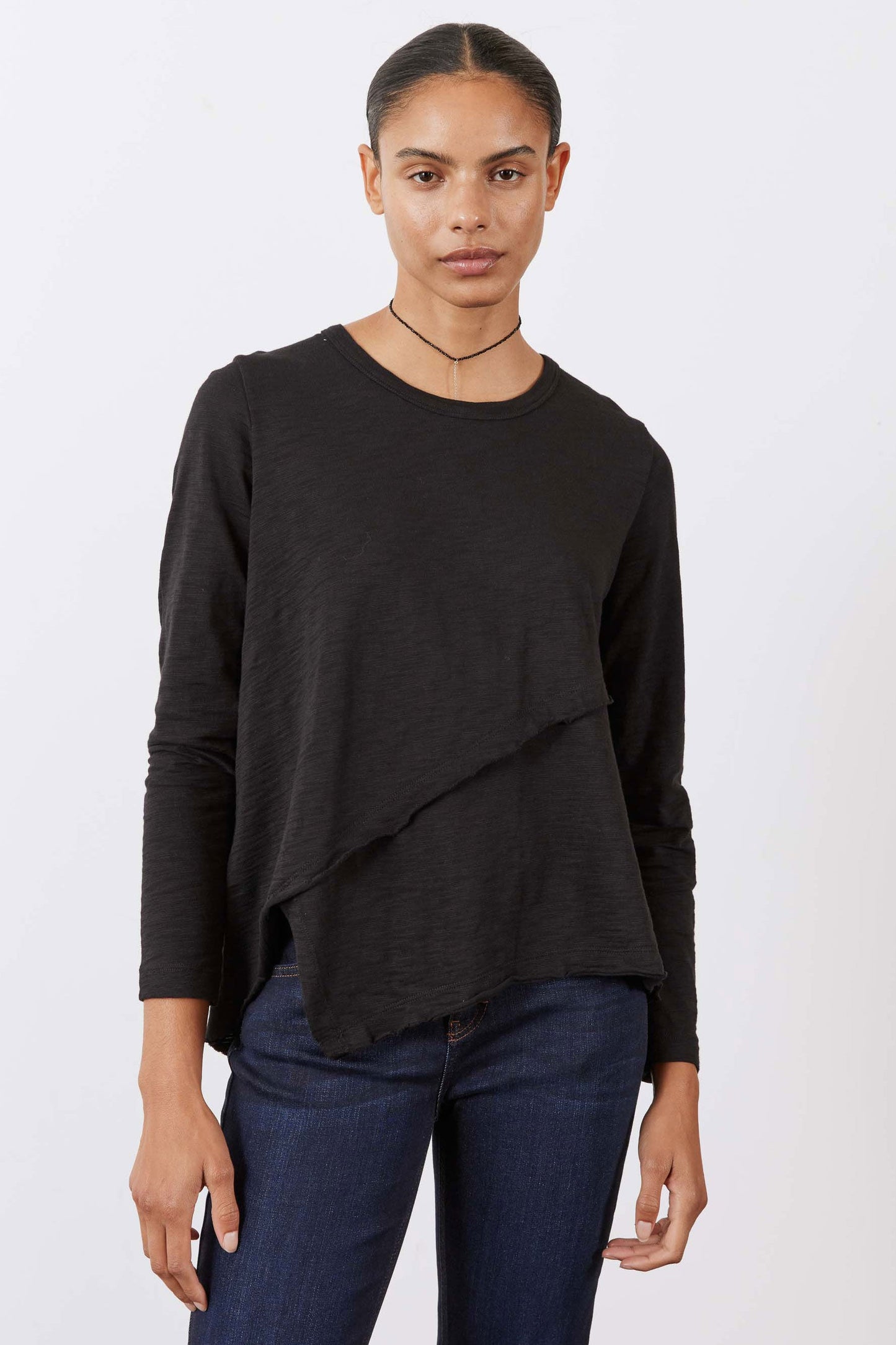 Inner Glow Asymmetric Long Sleeve Top