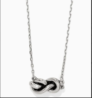 Interlok Single Knot Petite Necklace Silver