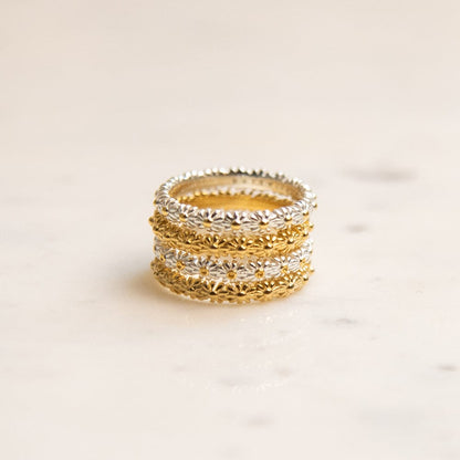 Iota Daisy Ring Sterling Silver