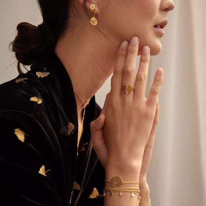 Double Rope Chain Bracelet 18ct Gold Plate