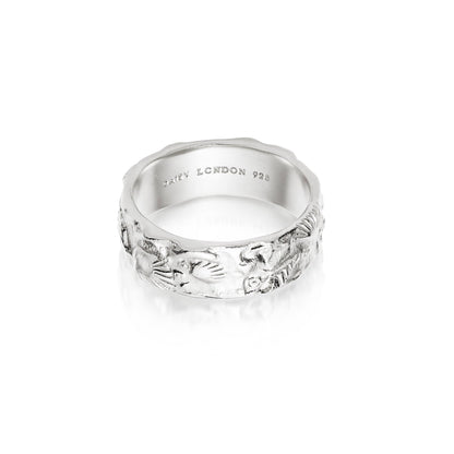 Fossil Band Ring Sterling Silver