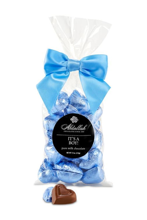 It's a Boy Milk Chocolate Foil Hearts 7.5oz Bag