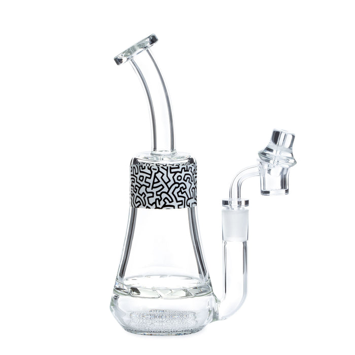 keith haring dab rig black and white