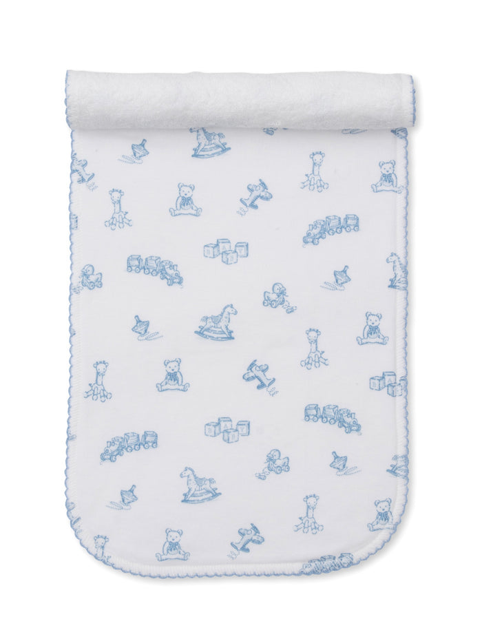 Kissy Kissy - Burp Cloth - Blue Vintage Toy Treasures