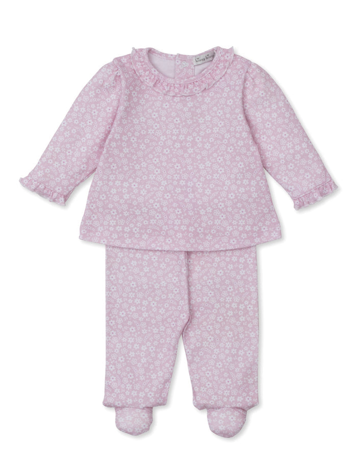 Kissy Kissy - Footed Pant Set - Pink Fall in Bloom