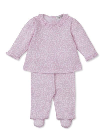 Kissy Kissy - Footed Pant Set - Pink Fall in Bloom