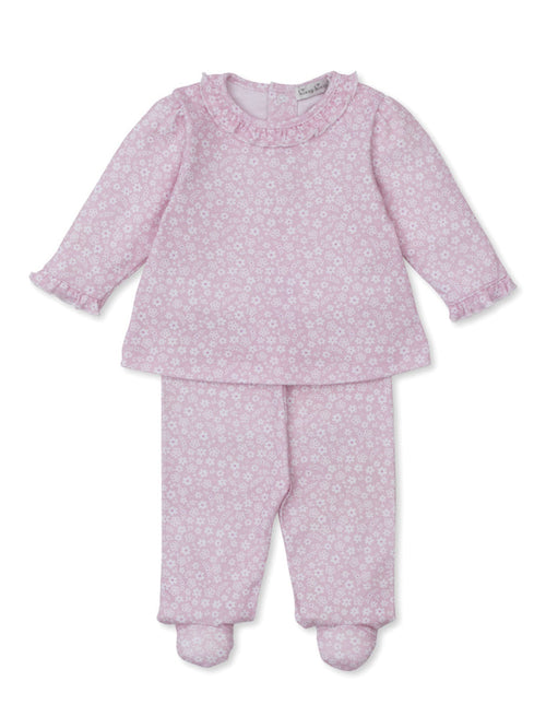 Kissy Kissy - Footed Pant Set - Pink Fall in Bloom