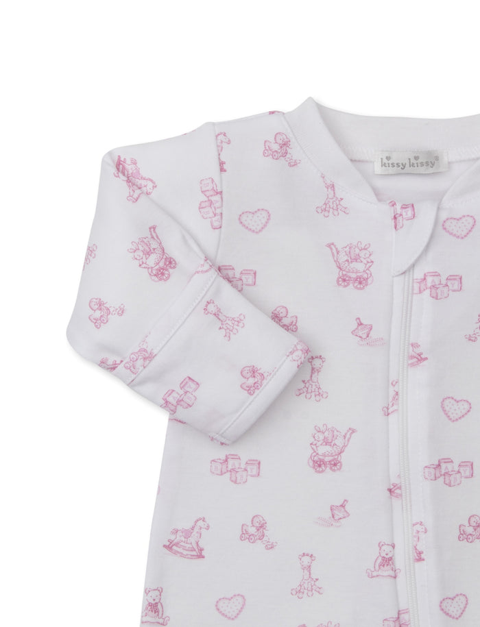 Kissy Kissy - Footie with Zipper - Pink Vintage Toy Treasures