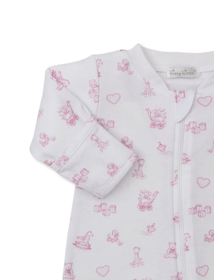 Kissy Kissy - Footie with Zipper - Pink Vintage Toy Treasures