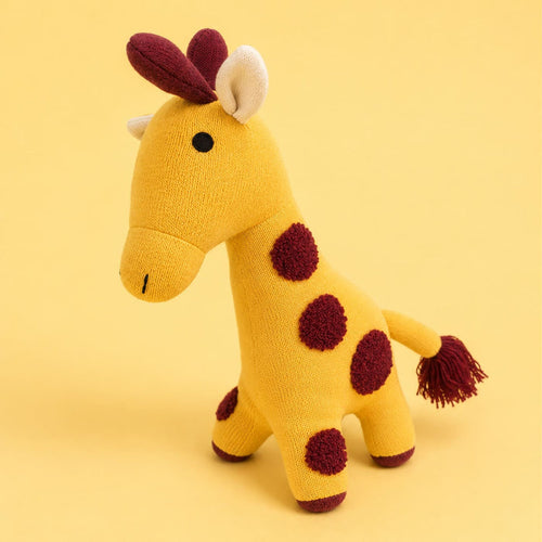 Knitted Soft Toy For Babies & Kids | Giraffe/ Pear | Pack of 1