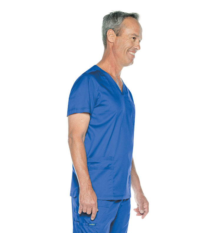 Landau Mens Proflex V Neck 4 Pocket Top