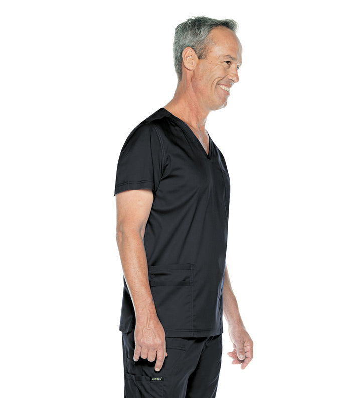 Landau Mens Proflex V Neck 4 Pocket Top
