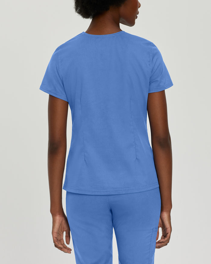 Landau Womens Modern V Neck Top