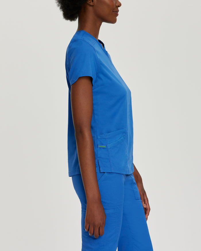 Landau Womens Modern V Neck Top