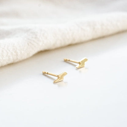 Lightning Stud Earrings 18ct Gold Plate