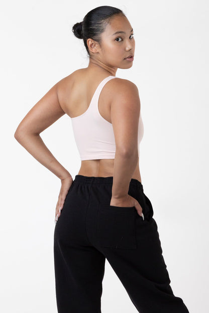 8389GD - Garment Dye One Shoulder Crop Top