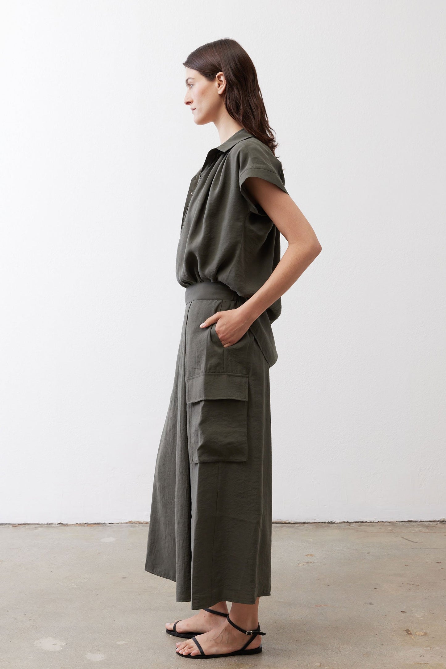 The Light Poplin Cargo Skirt Pants