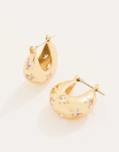 Lina Hoop Earrings Crystal