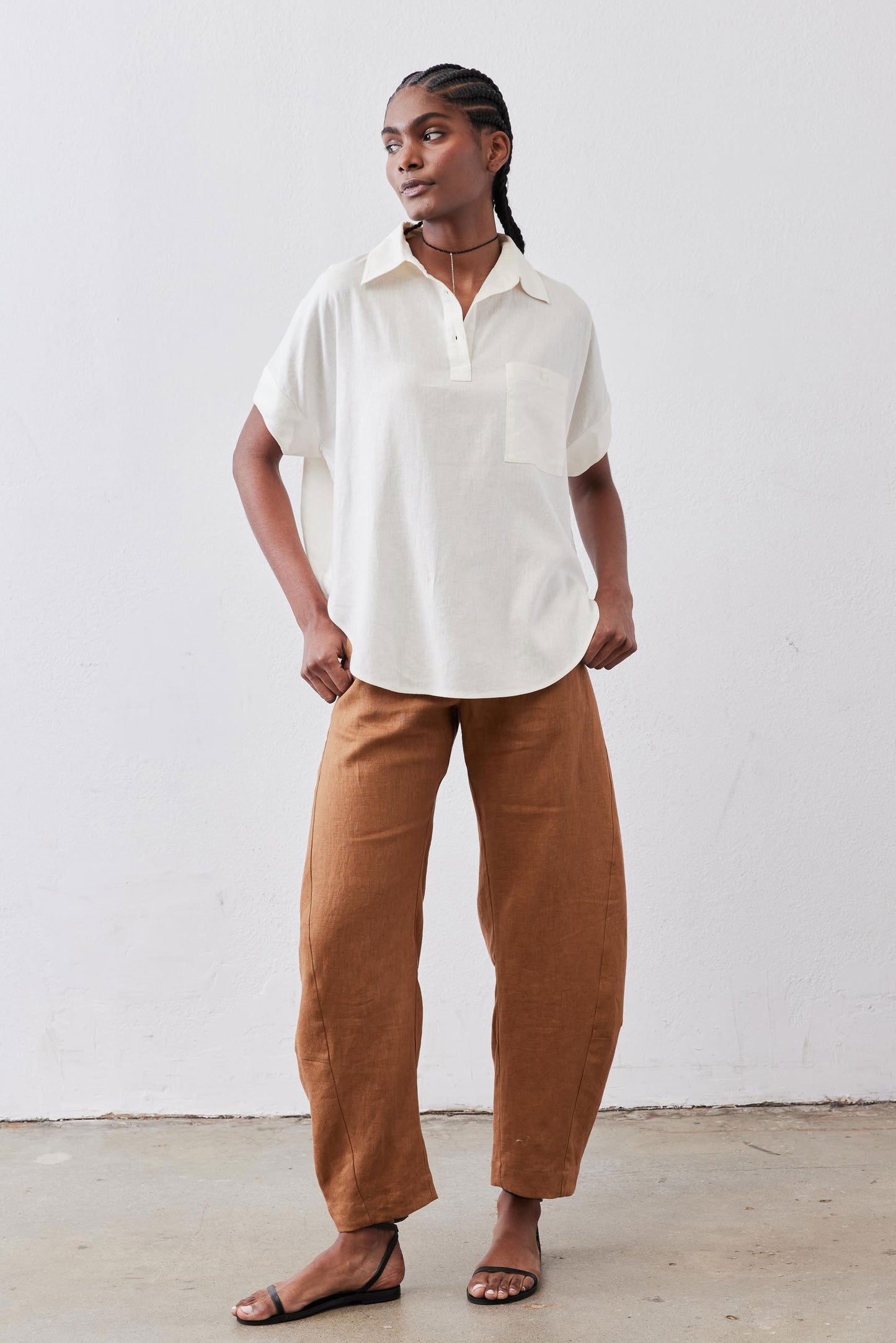 The Uptown Loose Linen Pants