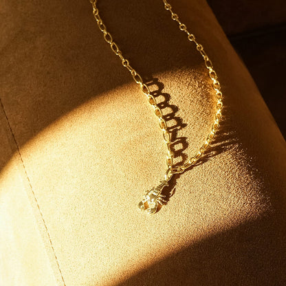Lobster Chunky Chain Necklace 18ct Gold Plate