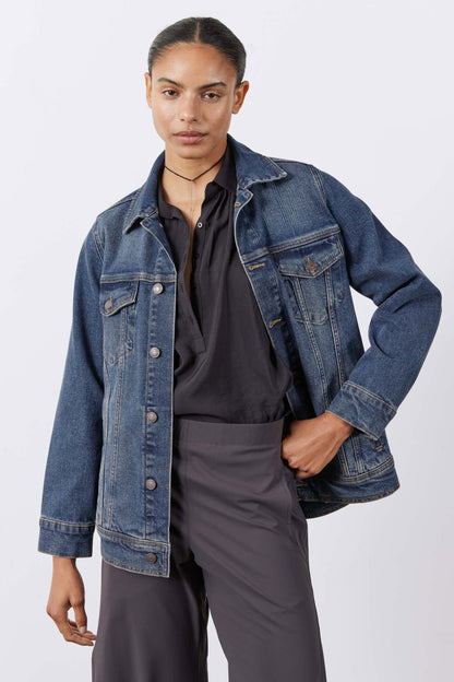 Long Line Denim Jacket